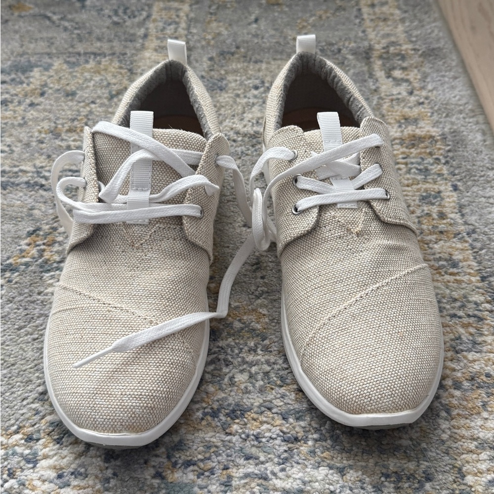 Toms Women’s Del Ray Sneaker Metallic linen